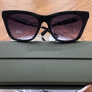 Longchamp French Luxury Black Sunglasses for Women